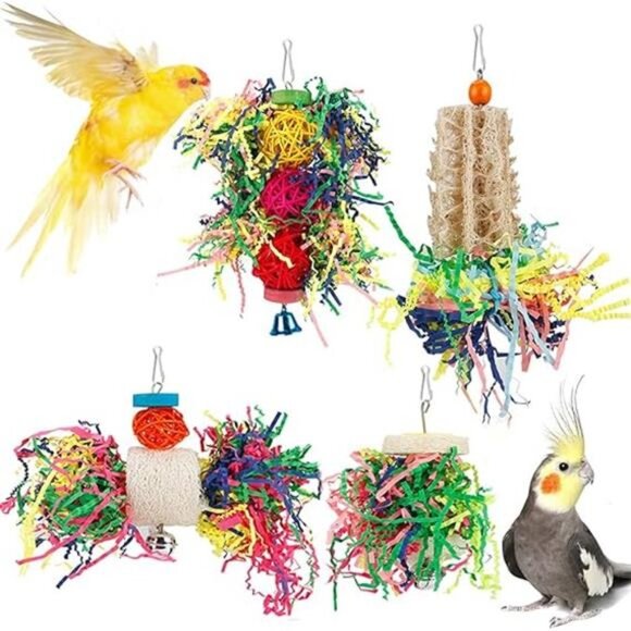 Bird Toys Bird Shredding Foraging Toys Parakeet Toy Chewing Hanging Toy - Picture 7 of 7